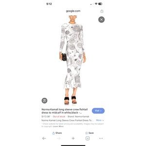 Norma Kamali Odanata fishtail dress - never worn. Size L